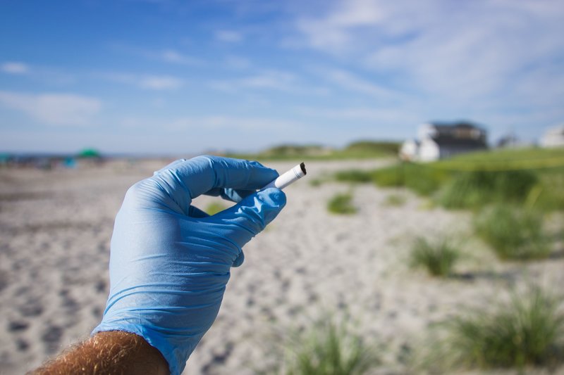 Cigarette on beach