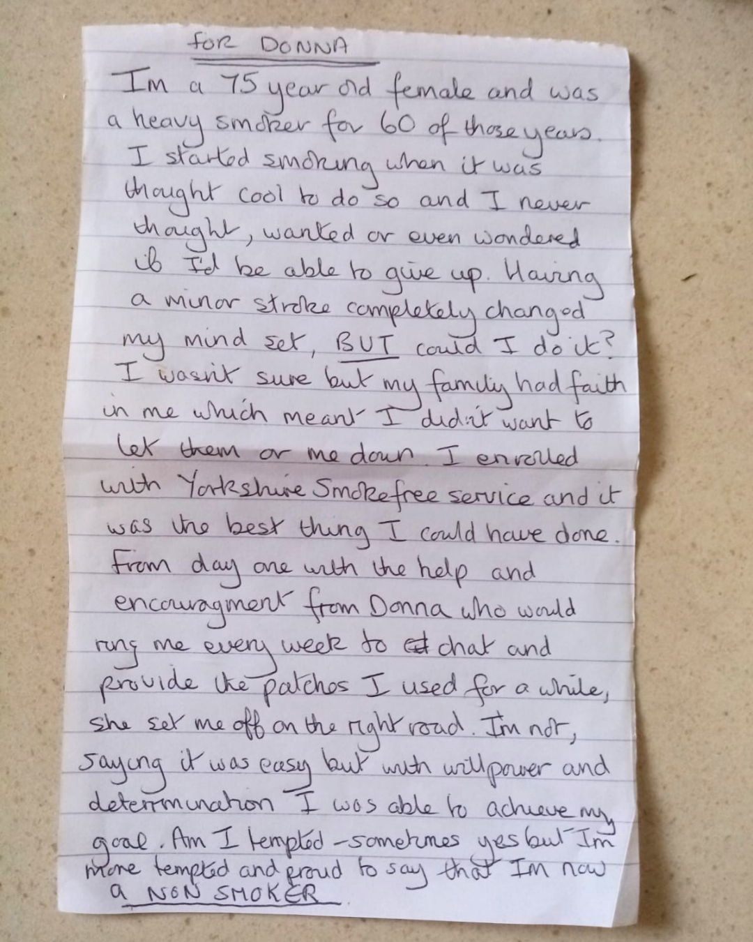 calderdale letter to donna